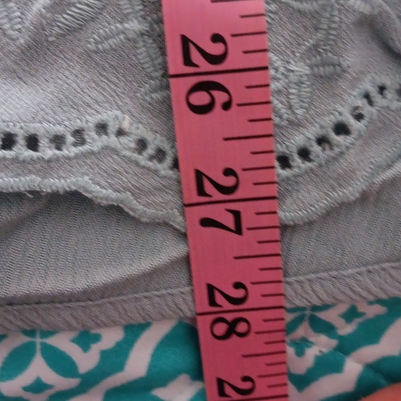 SOLD!  Sale 🌞 Artesia~Pastel Blue Embroidered Ruffle Eyelet Tassel Blouse NWOT - Picture 11 of 16